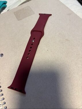 Silicone Apple Watch Band - Burgundy Replacement Strap